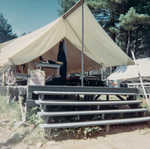 J-8 (1966)--Note the trashbox, Coleman kerosene lantern, and area bucket at the corners