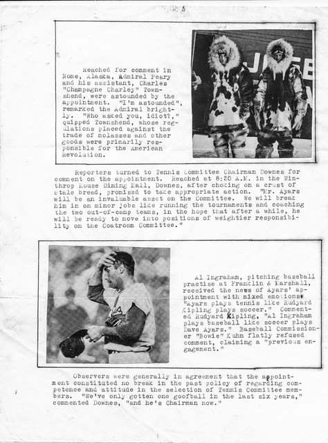 Steve Downes fake news story--page 2 of 2 (1970)