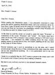 I think this letter preceded Franks.  Right Dave?