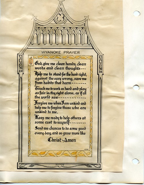 Wyanoke Camp Prayer