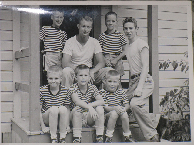 C-9 1955
Front: Roger Rice, David Irons, Steve Bishop
Back: Don Risser, John Simpson, Carl Wheeler(?), Robert Symmes