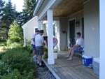 On the front porch