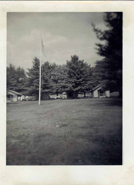 Flagpole at Center of Camp, 1956
