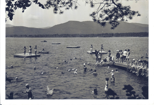 View of Waterfront from Lodge Porch--1948